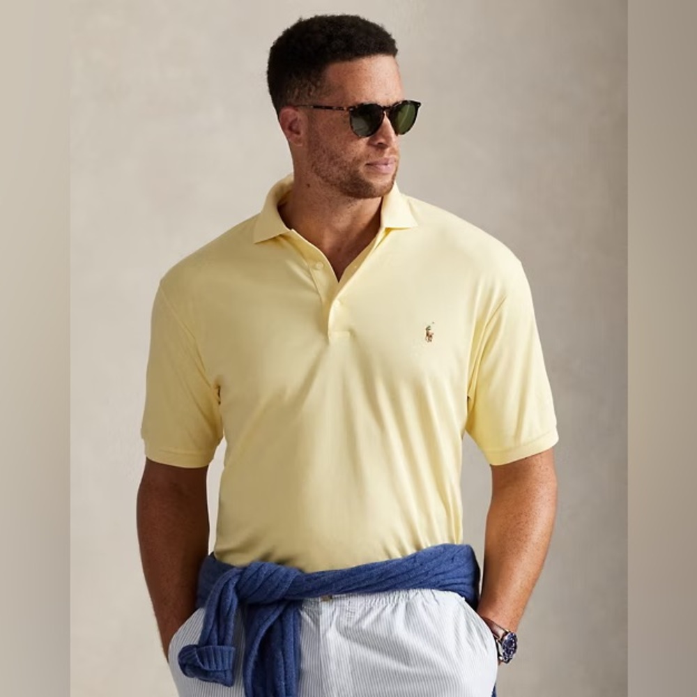 Polo Ralph Lauren Premium Classic-Fit Mesh Cotton Polo Shirt Size Large (L) - Picture 12 of 13